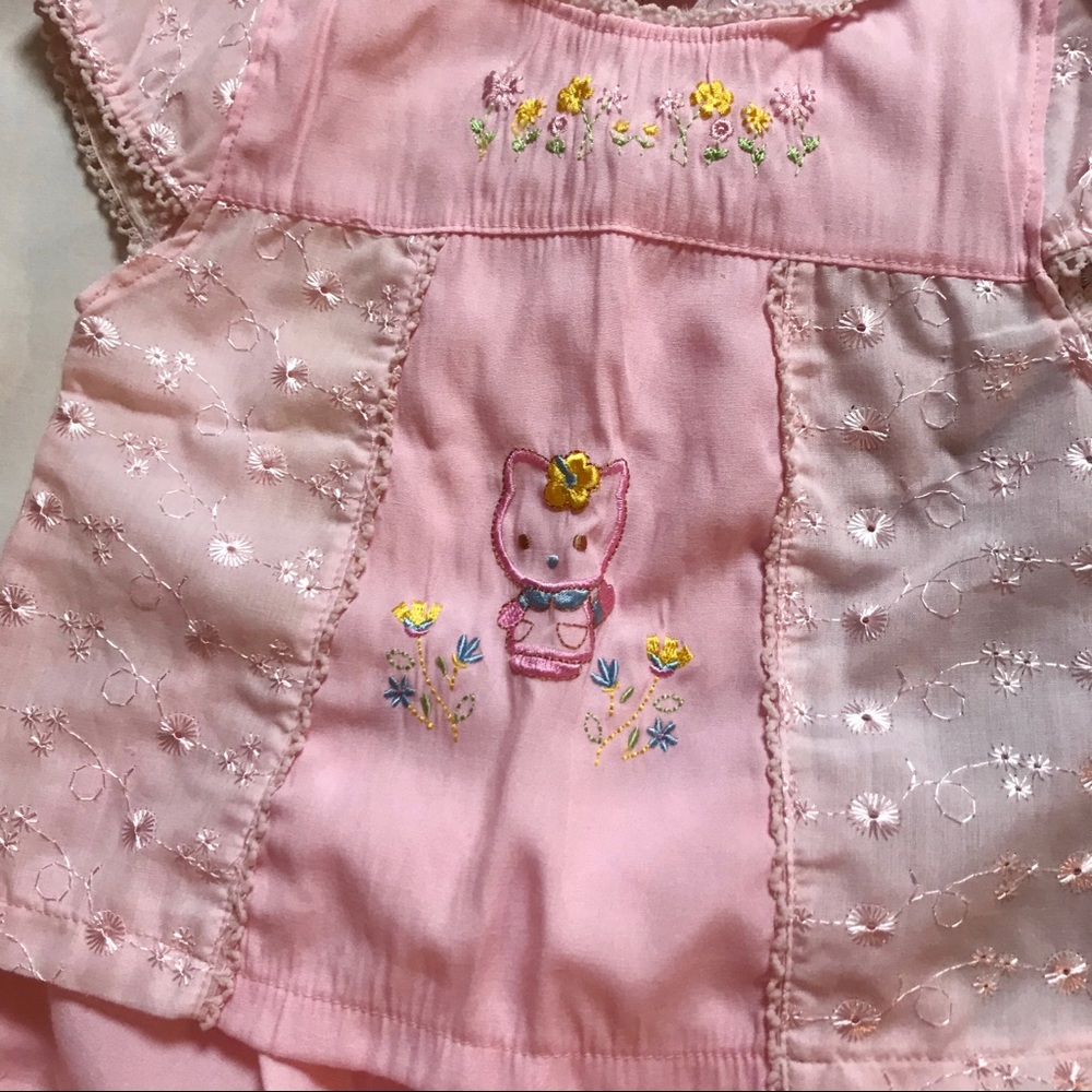 Pink Embroidered Hello Kitty 6 Month Set - Picture 4 of 5